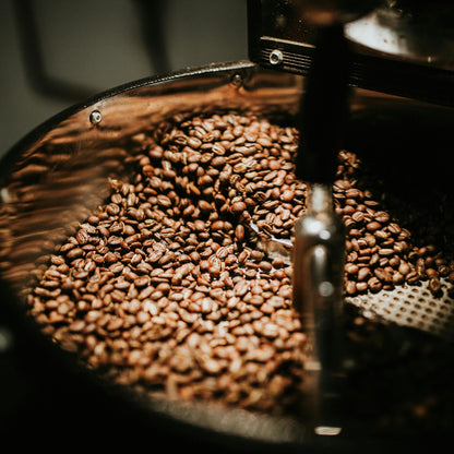Coffee beans cooling after roasting