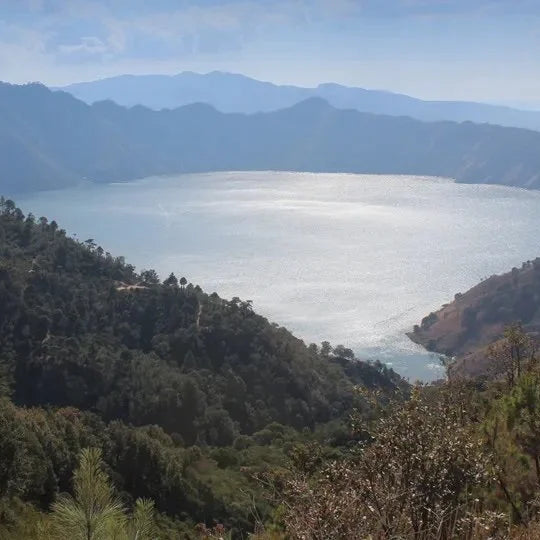 The sloped hills of Laguna de Ayarza in Guatemala are a prime spot for speciality coffee growing.